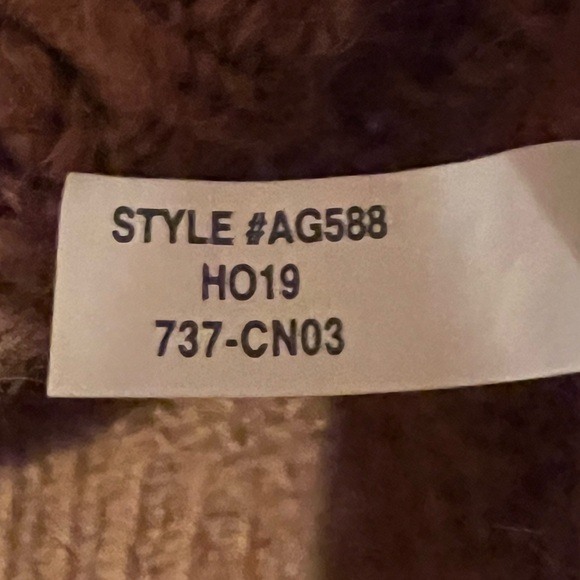 Madewell Cable-Sleeve Boatneck Boxy Cropped Wool Sweater in Saddle Brown Size XS - Picture 11 of 11